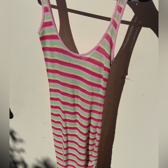 White Fox -Thinking 'Bout You Lately Mini Dress Watermelon Stripe- SM - Picture 10 of 12